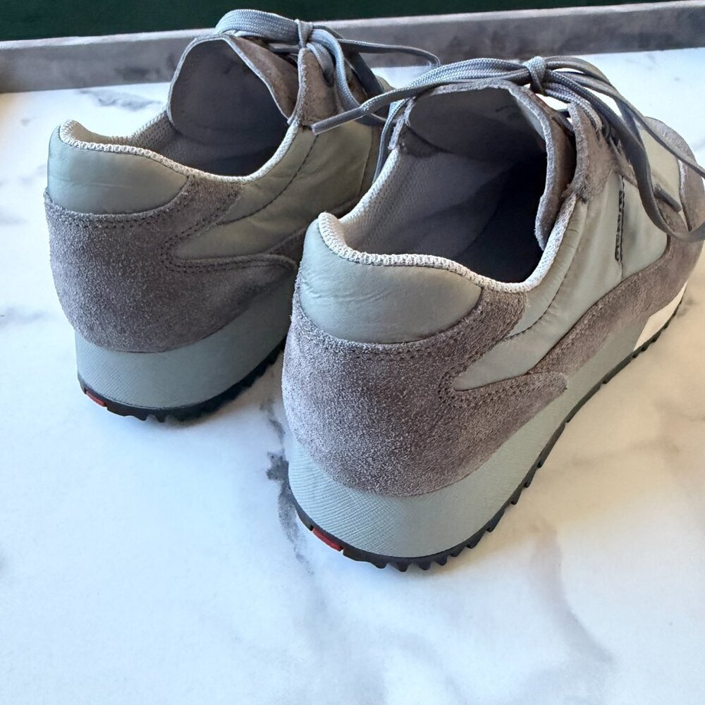 Prada Gray Nylon Suede Sneakers Size 37.5 - Picture 7 of 10